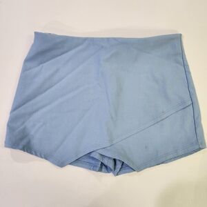 Blue Blush Shorts Juniors Medium Blue Stretch Mini Skorts Wrap Comfort